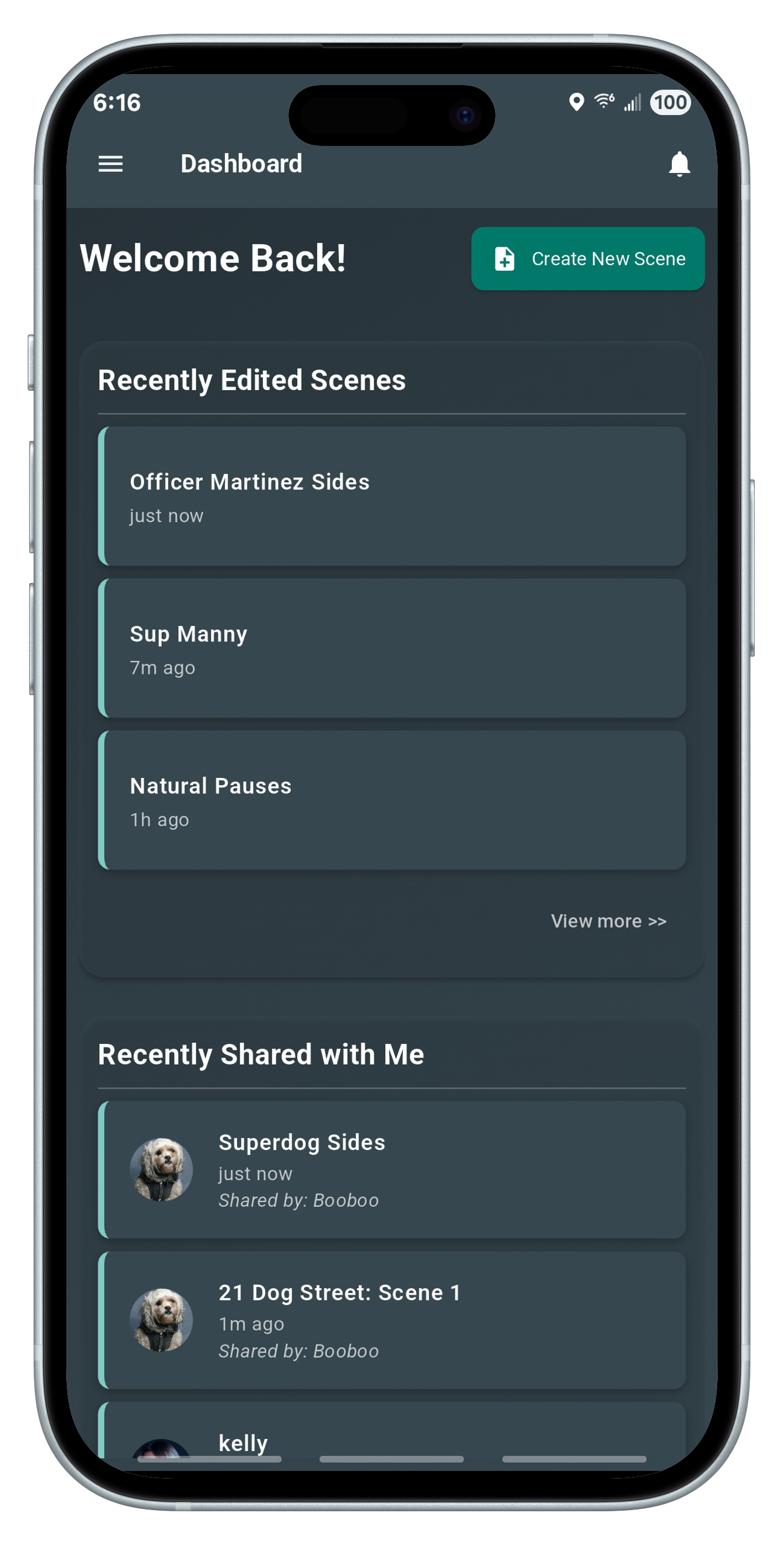 Dashboard screenshot