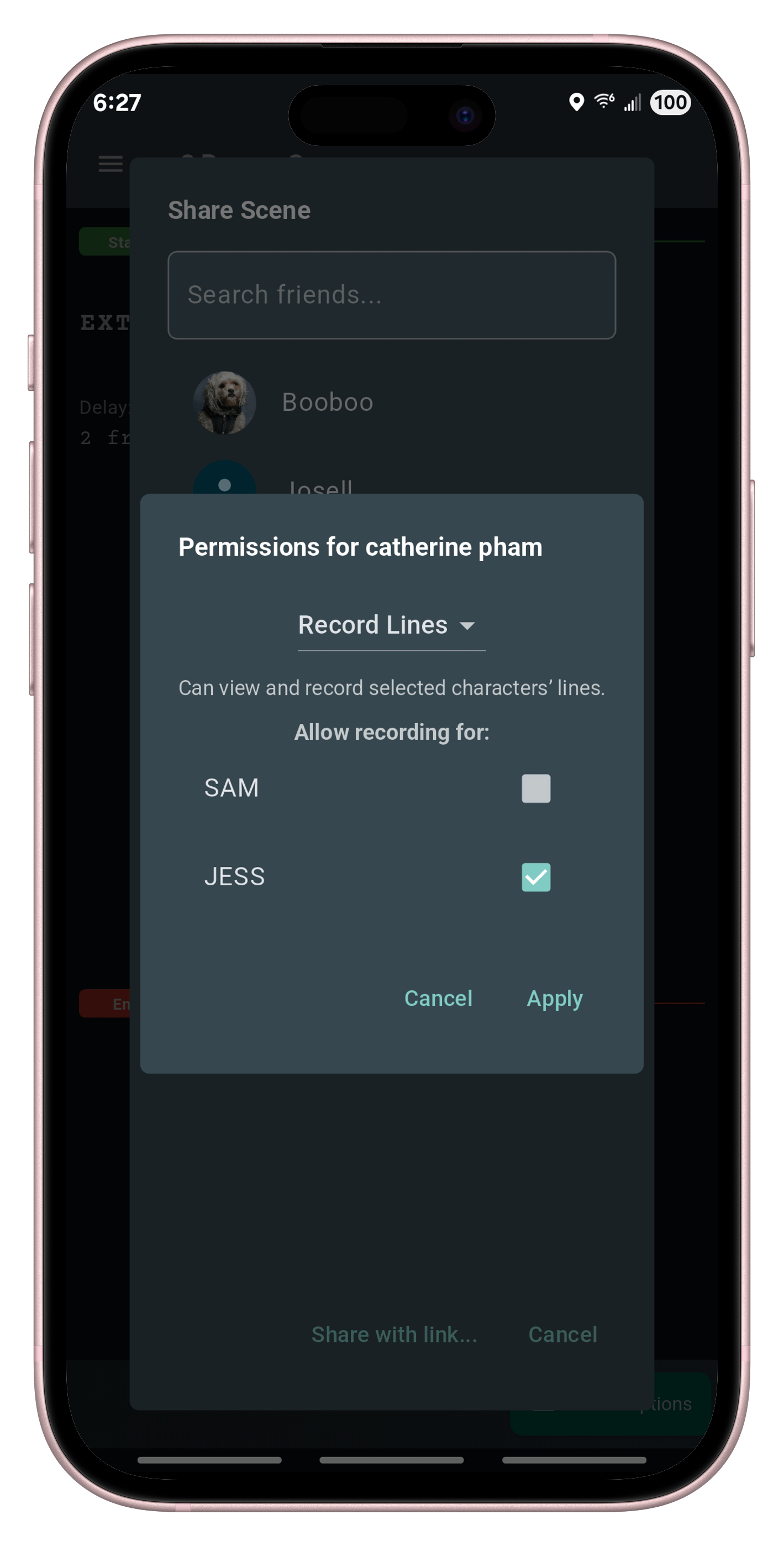 Share feature